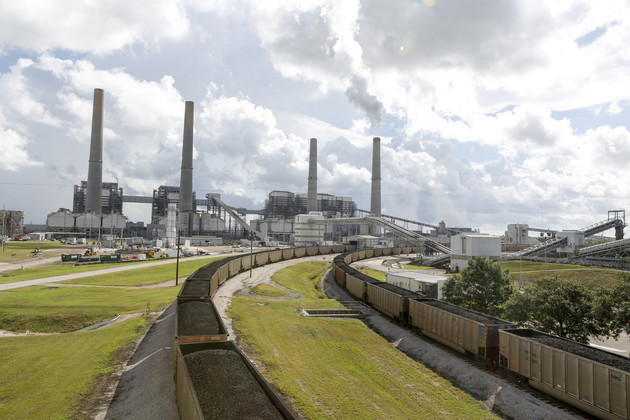 The W. A. Parish power plant in rural Fort Bend County, Texas.