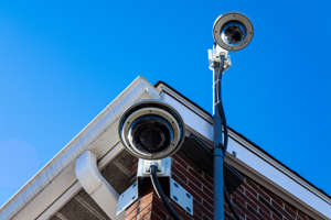 Surveillance cameras in New Bedford Housing Authority’s Ben Rose Gardens property.