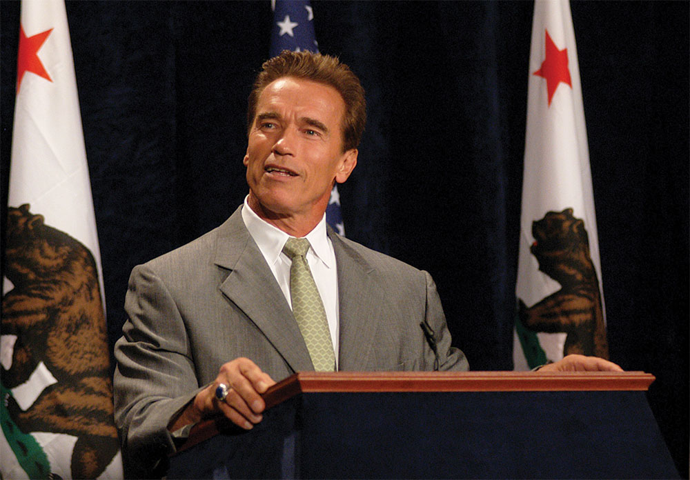 Schwarzenegger gave a press conference after being announced as governor-elect of California he served from 2003 to 2011.