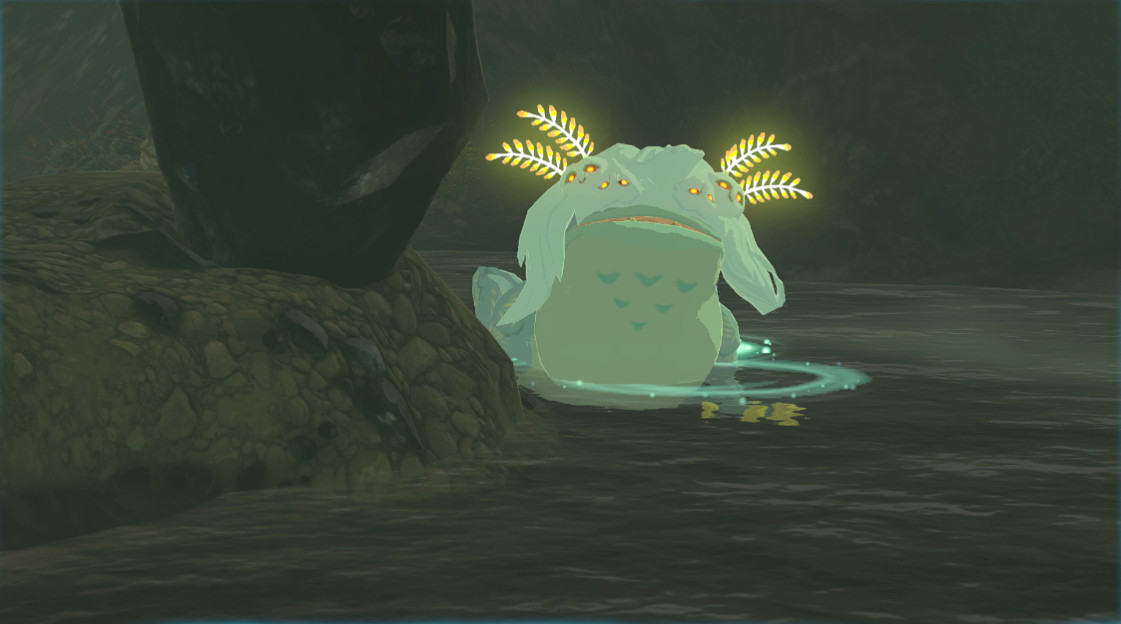 Bubbul frog found in a cave in The Legend of Zelda: Tears of the Kingdom
