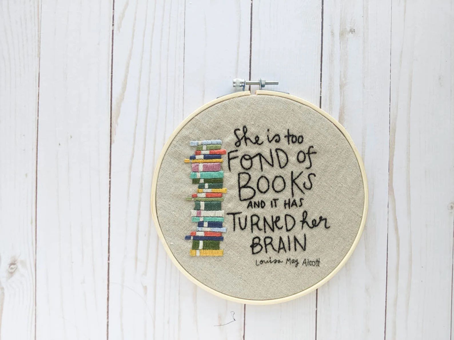 louisa may alcott quote embroidery