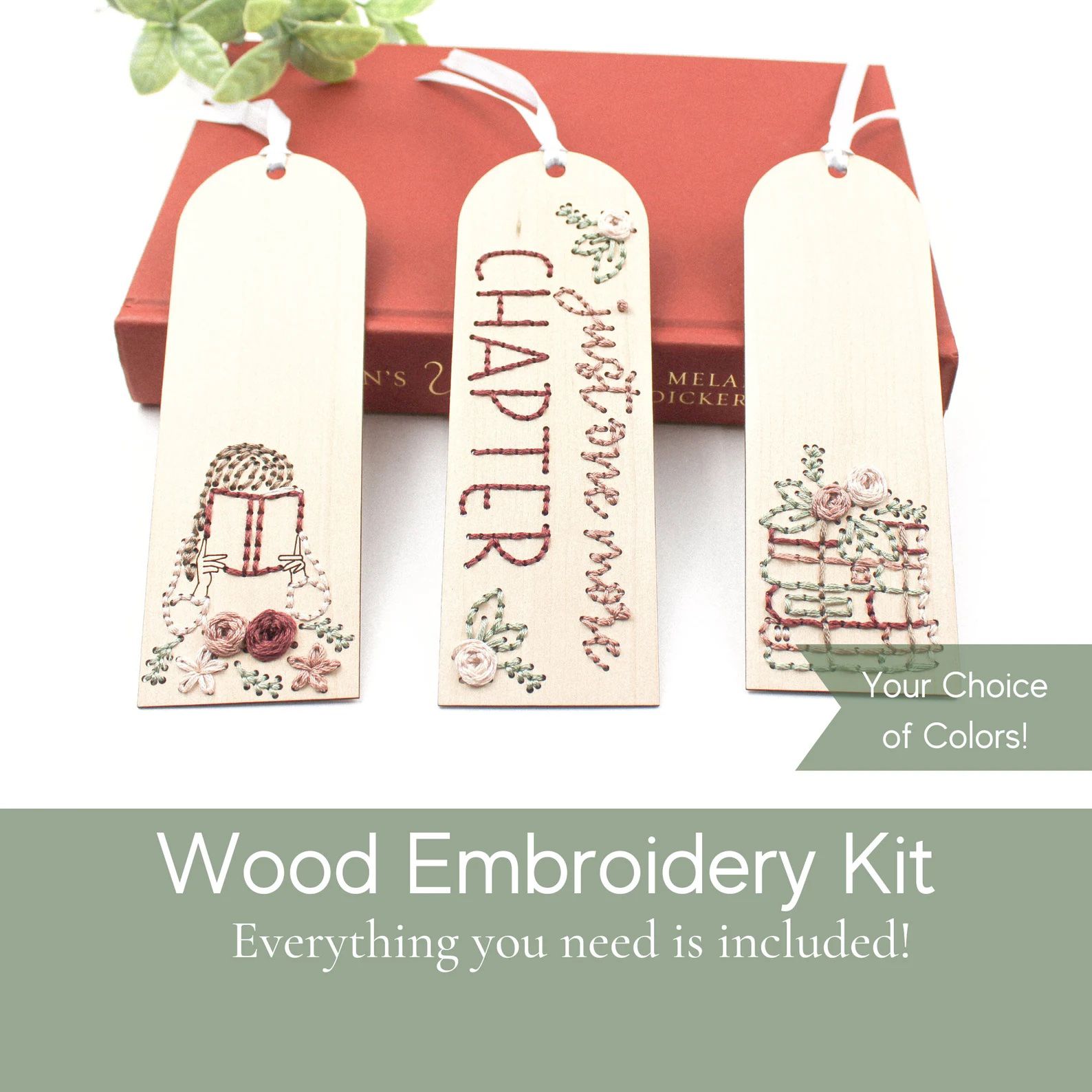 wooden booksmarks to embroider
