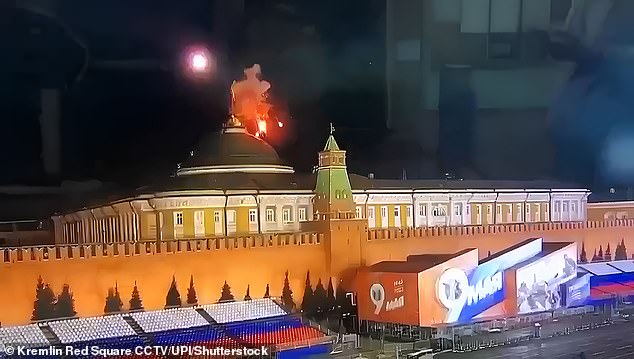 Two suicide drones managed to penetrate Moscow's air defences and explode on the roof of the Kremlin, May 3, 2023
