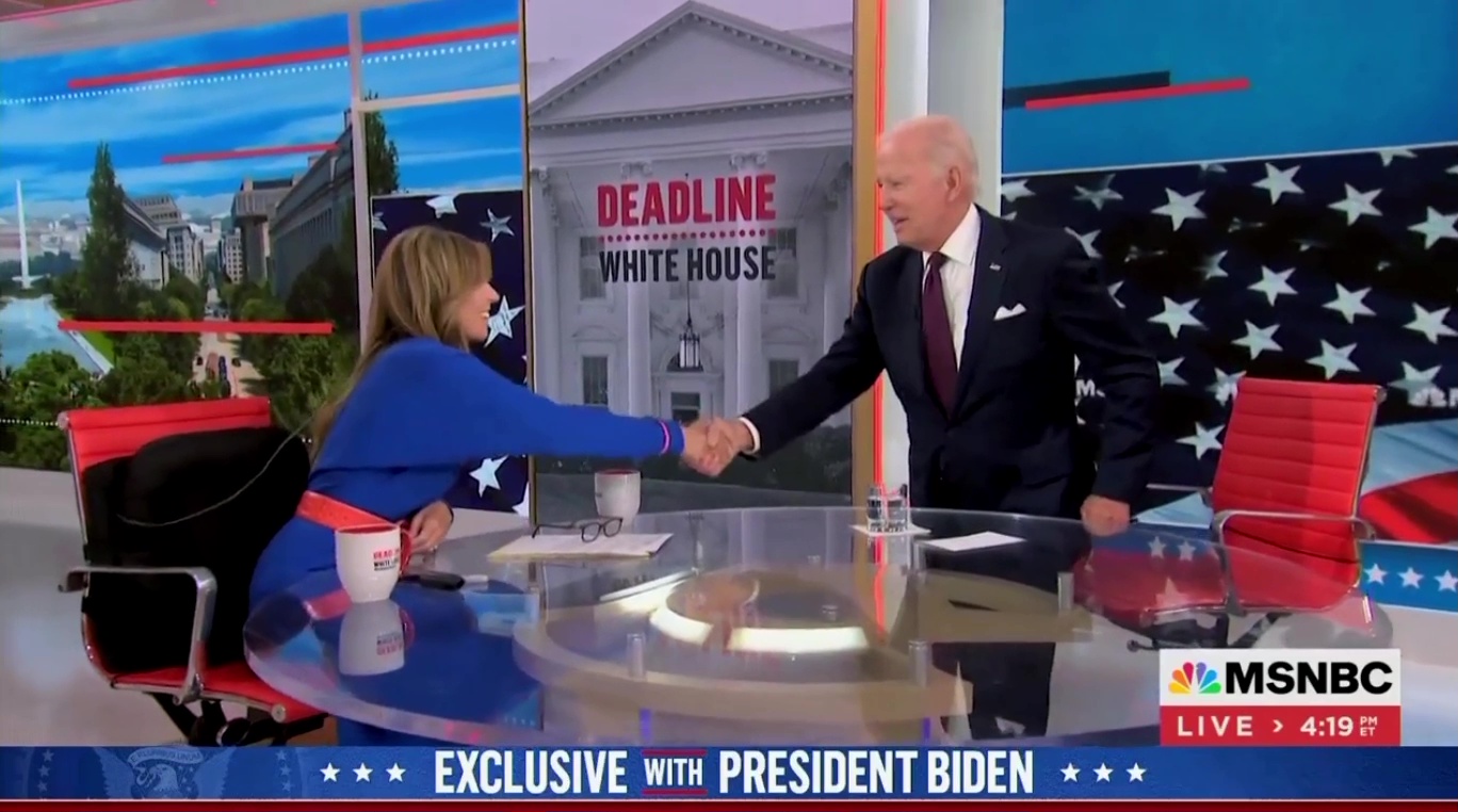 Biden shook Wallace's hand before walking away