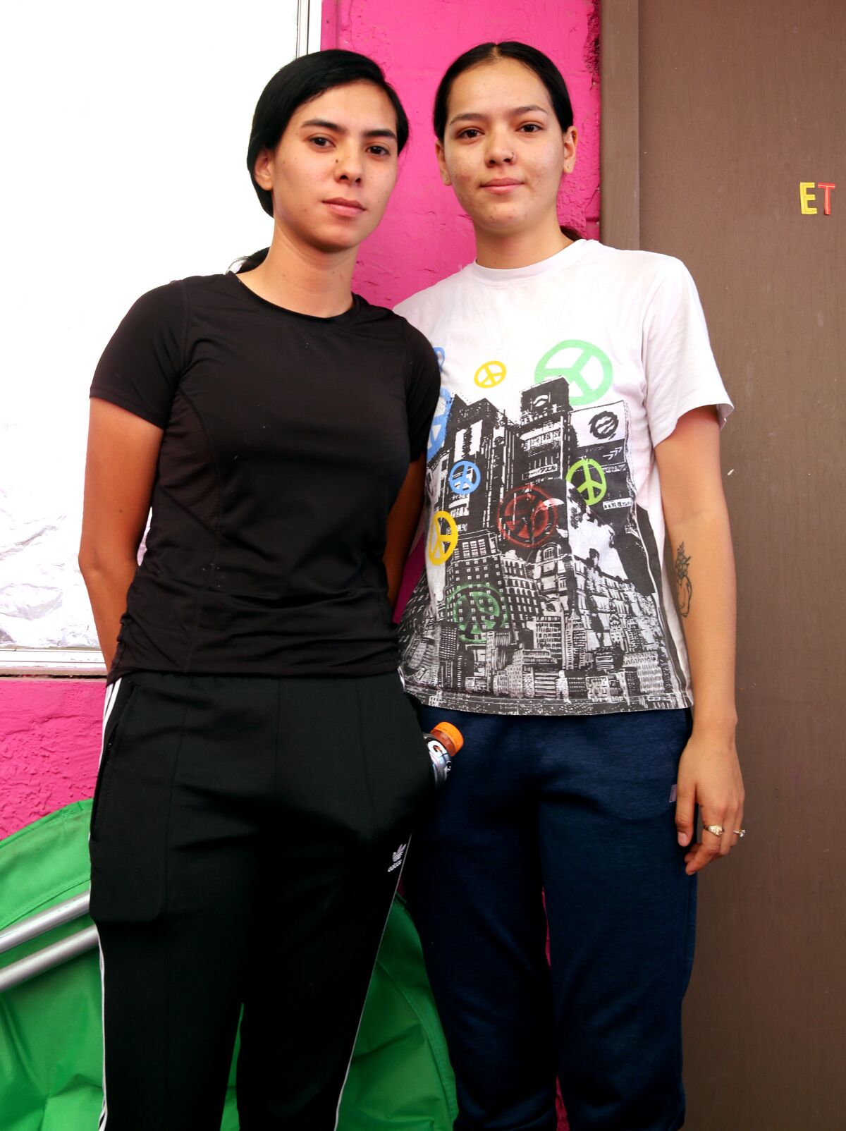 Esmeralda Manzo Manzo, 23, left,and partner Vanessa Olivos, 20