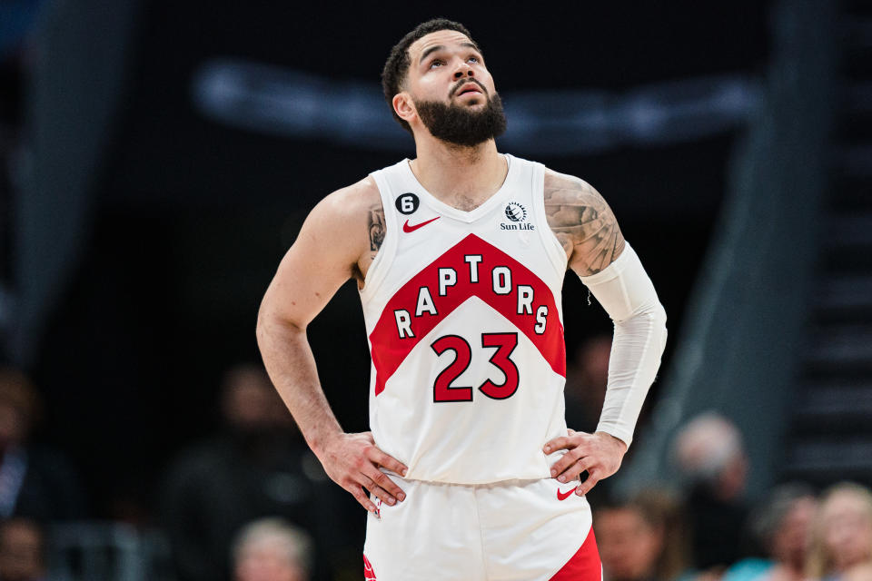 Fred VanVleet, who helped the Toronto Raptors to the NBA championship in 2019, landed a max contract from the Houston Rockets on the first night of free agfency. (Jacob Kupferman/Getty Images)