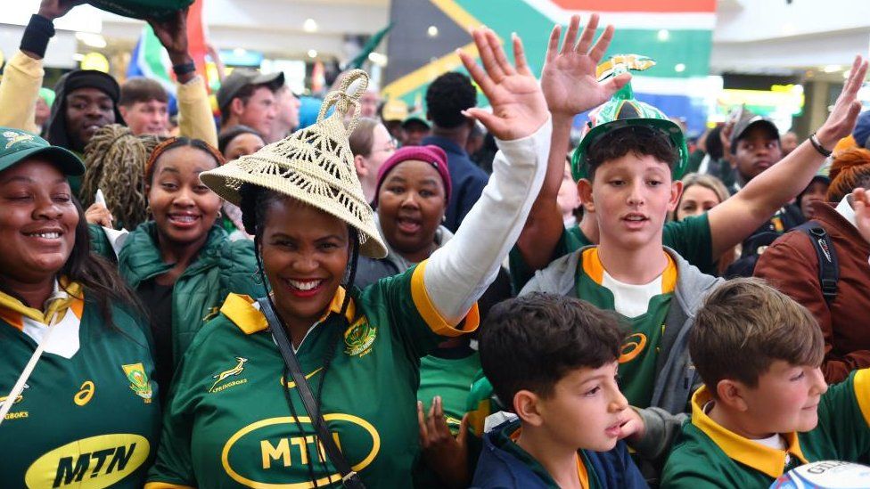 Rugby Union - Rugby World Cup 2023 - South Africa return home after winning the Rugby World Cup - O.R. Tambo Airport, Johannesburg, South Africa - October 31, 2023