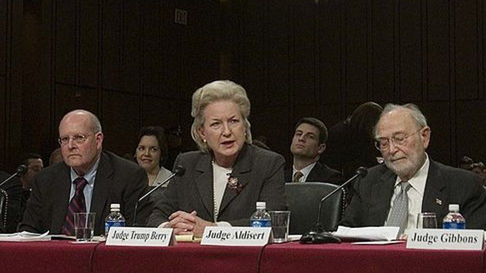 Maryanne Trump Barry testifies at the confirmation hearing for US Supreme Court Justice Samuel Alito