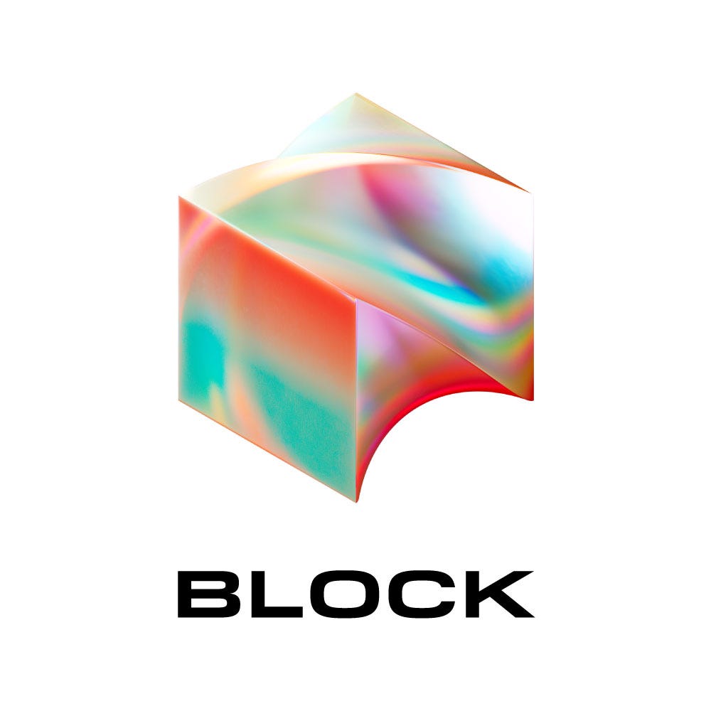 The logo for Jack Dorsey's company Block.