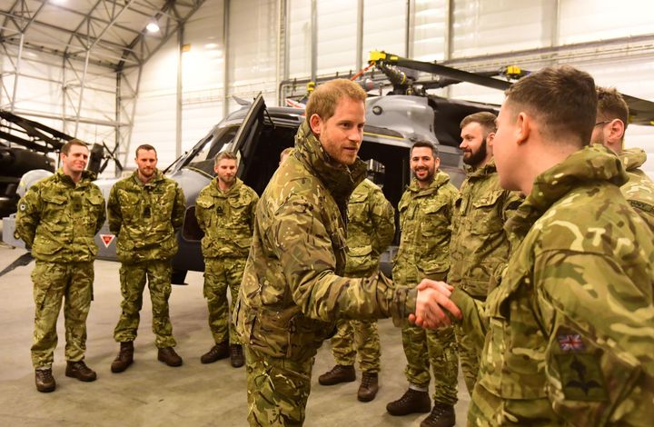 Prince Harry served in the British Army for 10 years and was honored Friday for his service.