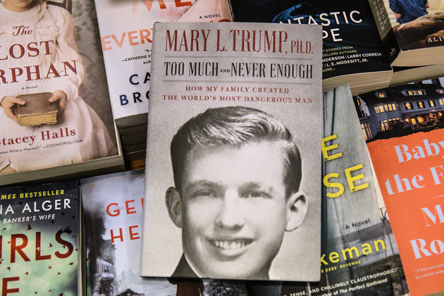 Mary Trump's book about President Donald Trump is on display at a book store.