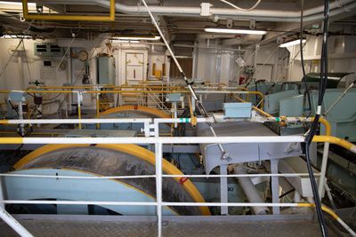 The Ocean Link’s two powerful drum cable engines, used for paying out and reeling in cables and grapnel ropes.