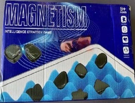 Packaging of the recalled 1 Set Puzzle Magnetic Battle Chess Game (Front of Box)