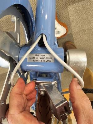 Recalled Beaumont Plus ST Bike label on bike frame