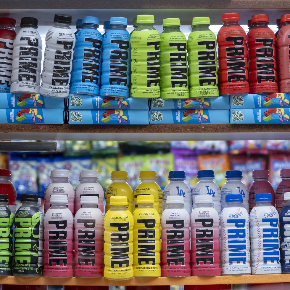 energy drink prime keyrings for sale in a shop on 7th april 2024 in london, united kingdom prime is a range of sports drinks, drink mixes, and energy drinks created and marketed by prime hydration, llc the brand is promoted and partially owned by logan paul and ksi photo by mike kempin pictures via getty images