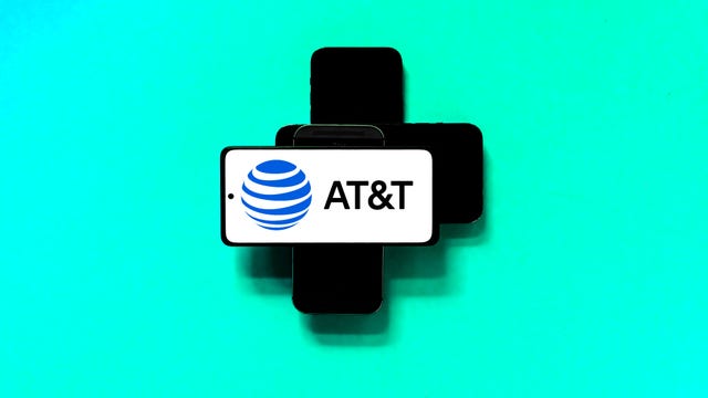 AT&T logo on a phone