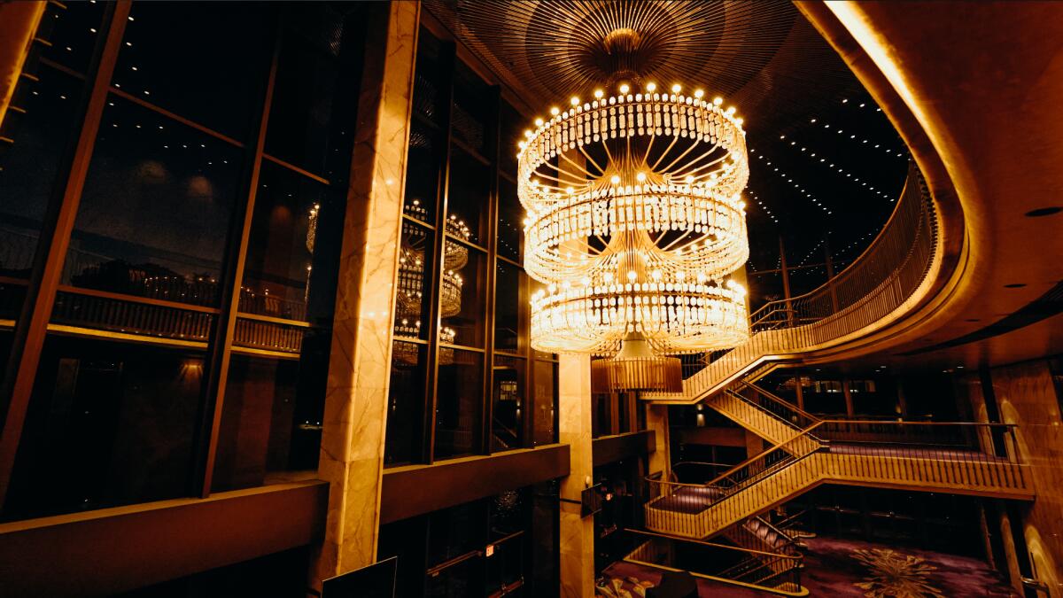 The lobby of the Ambassador Auditorium in Pasadena.