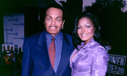 Portrait of Janet Jackson and her father Joe in Los Angeles