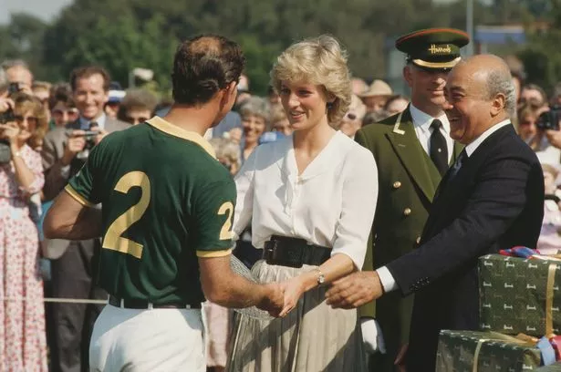 Al Fayed with Diana and Charles in 1987