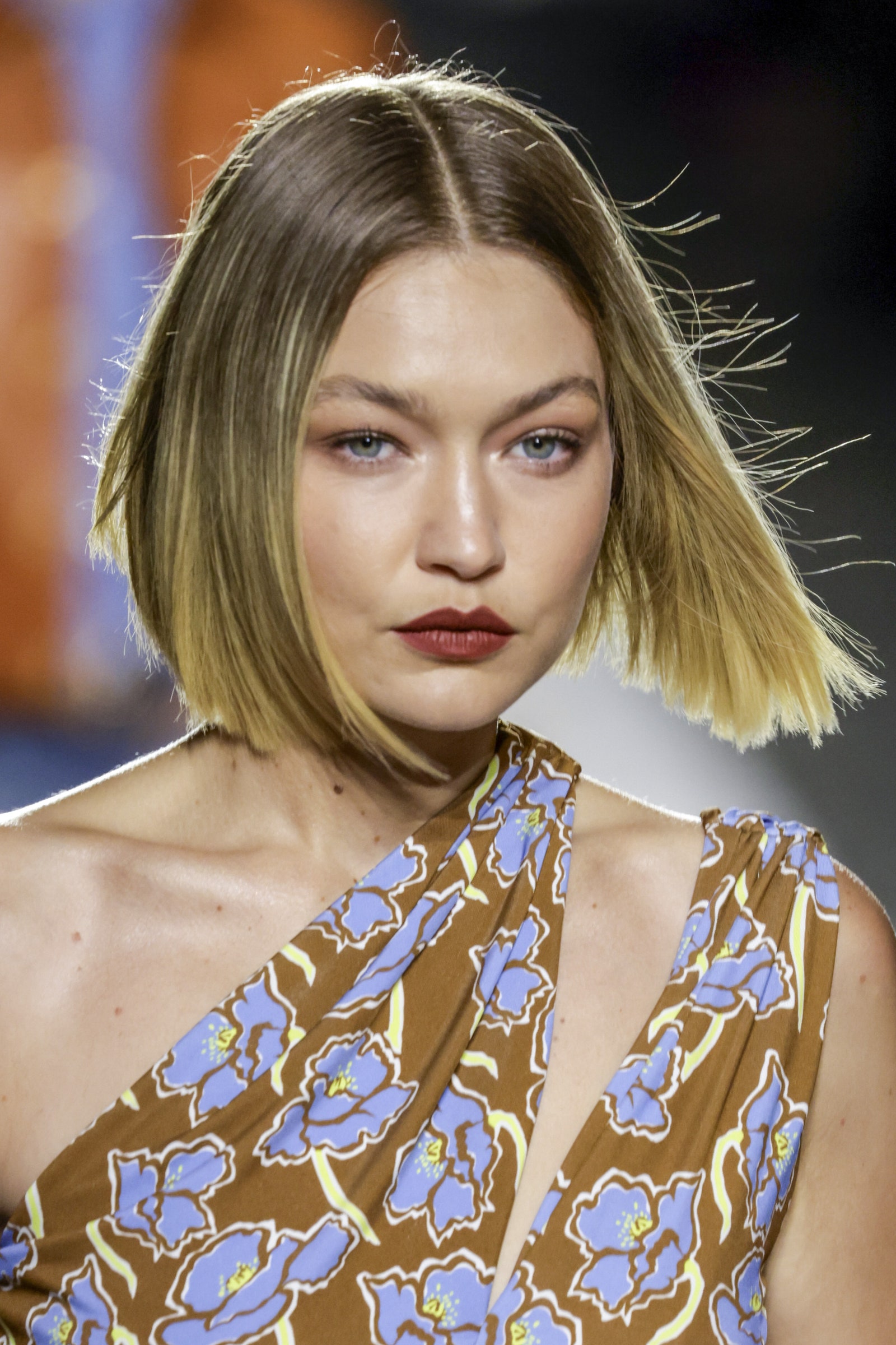 Image may contain Gigi Hadid Blonde Hair Person Face Head Photography Portrait and Adult