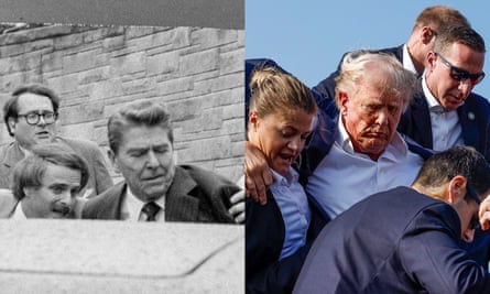 Both Reagan and Trump survived an attempted assassination by a loner with no apparent political motive.