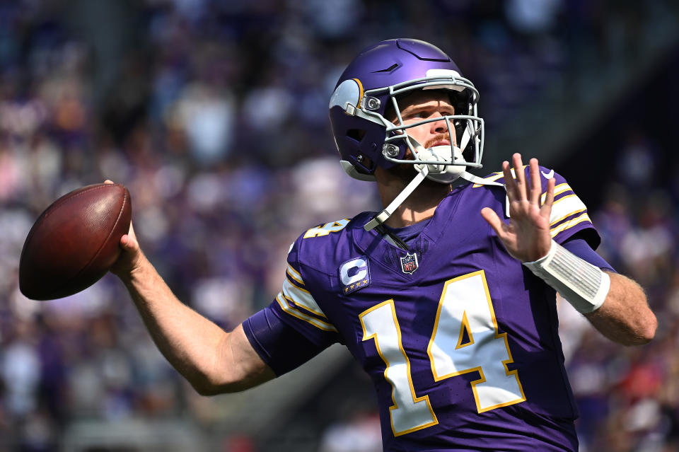 Sam Darnold has the Vikings rolling. (Stephen Maturen/Getty Images)