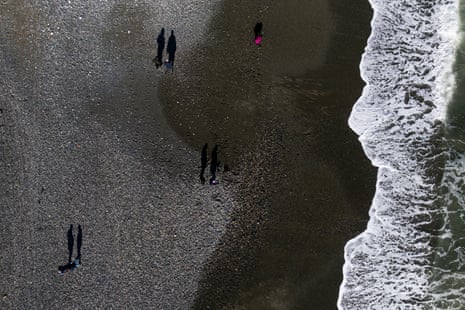 Fossickers search for semi precious stones at Gemstone Beach.