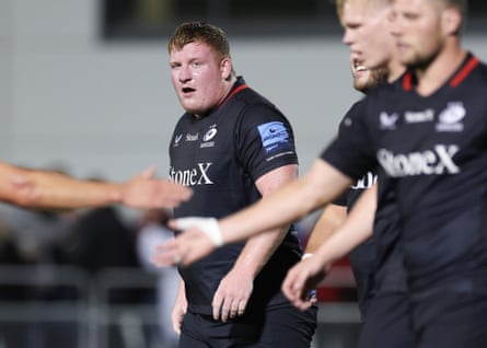 Rhys Carre playing in the friendly against Scarlets on 13 September