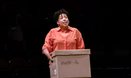 Important voices … Nahel Tzegai in Grenfell: in the words of survivors at National Theatre.