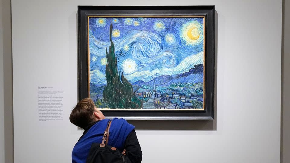 A new analysis suggests Vincent van Gogh showed a deep, intuitive understanding of the mathematical structure of turbulent flow in his 1889 painting “The Starry Night.” - Timothy A. Clary/AFP/Getty Images