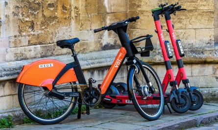 Voi ebikes and scooters