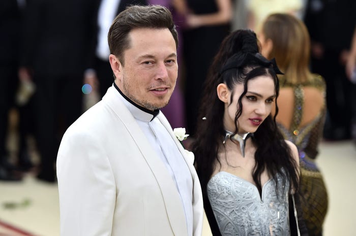 Elon Musk and Grimes at the Met Gala