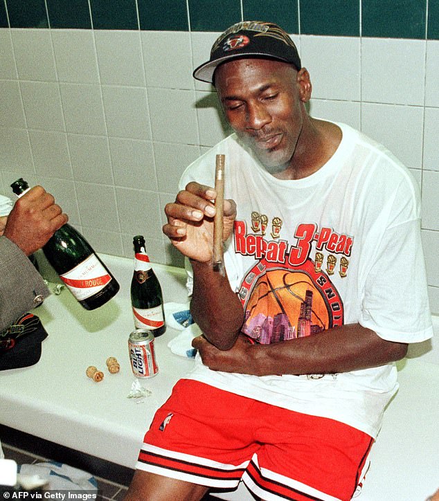 Jordan has been known to enjoy beers and cigars throughout his six-title NBA career