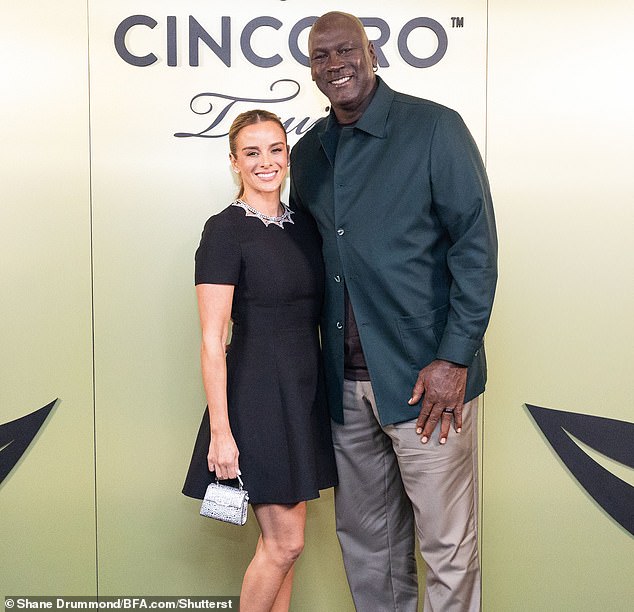 Jordan is pictured with his wife Yvette at the five-year anniversary of his tequila brand Cincoro