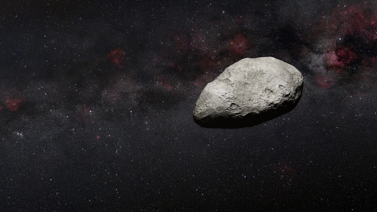 An illustration of an asteroid