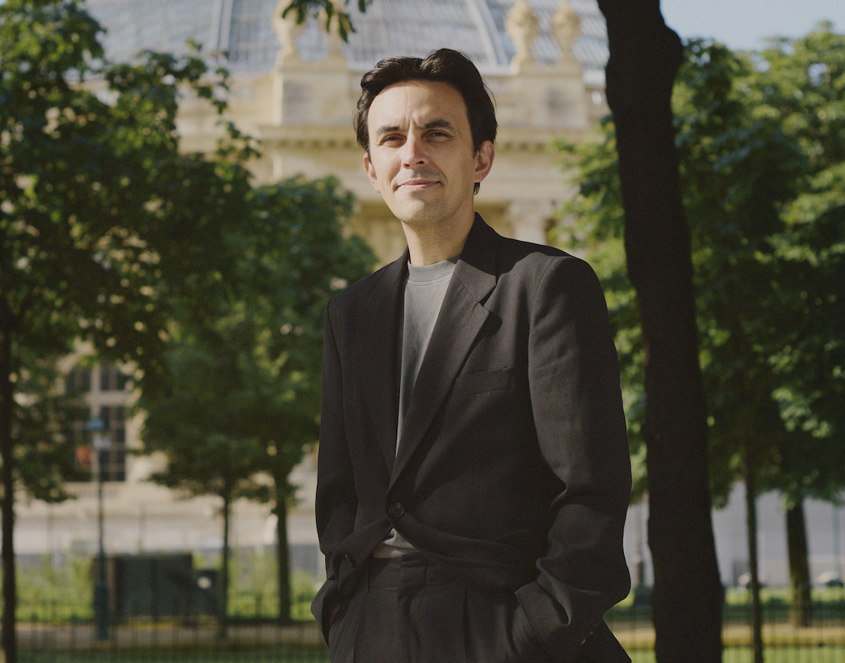 Clément Delépine, director of Art Basel Paris, in front of the Grand Palais.