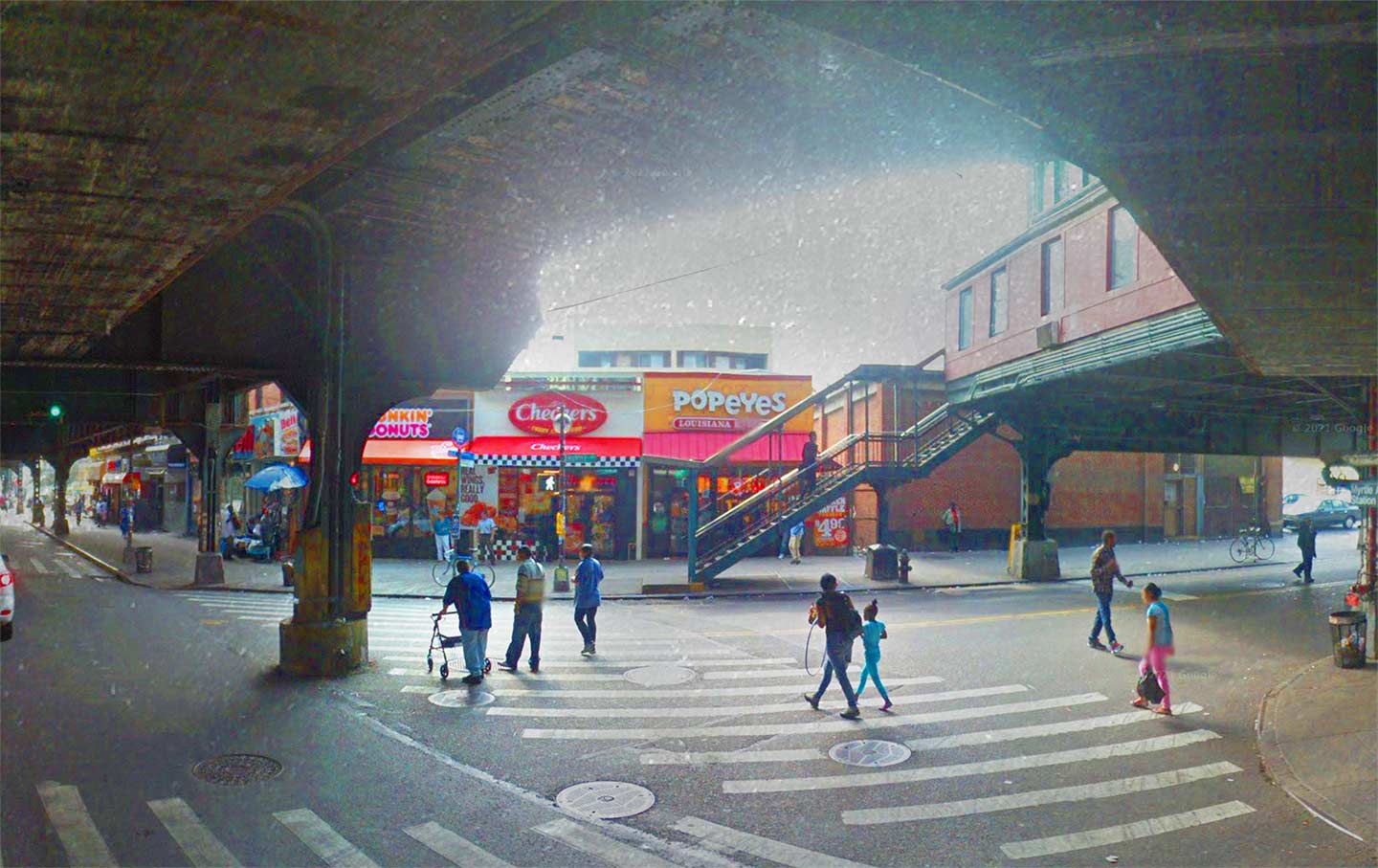 The Myrtle-Broadway subway station in Brooklyn, 2024.