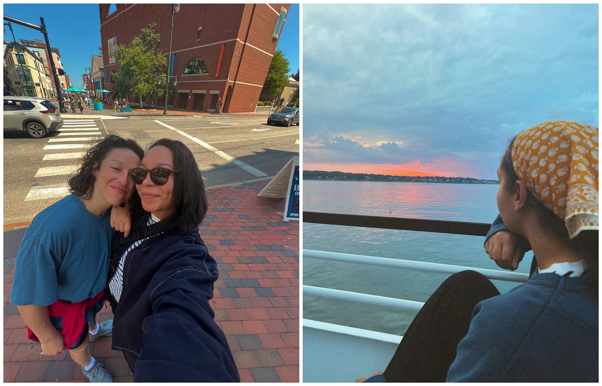 Rachel and her wife in Portland, Maine