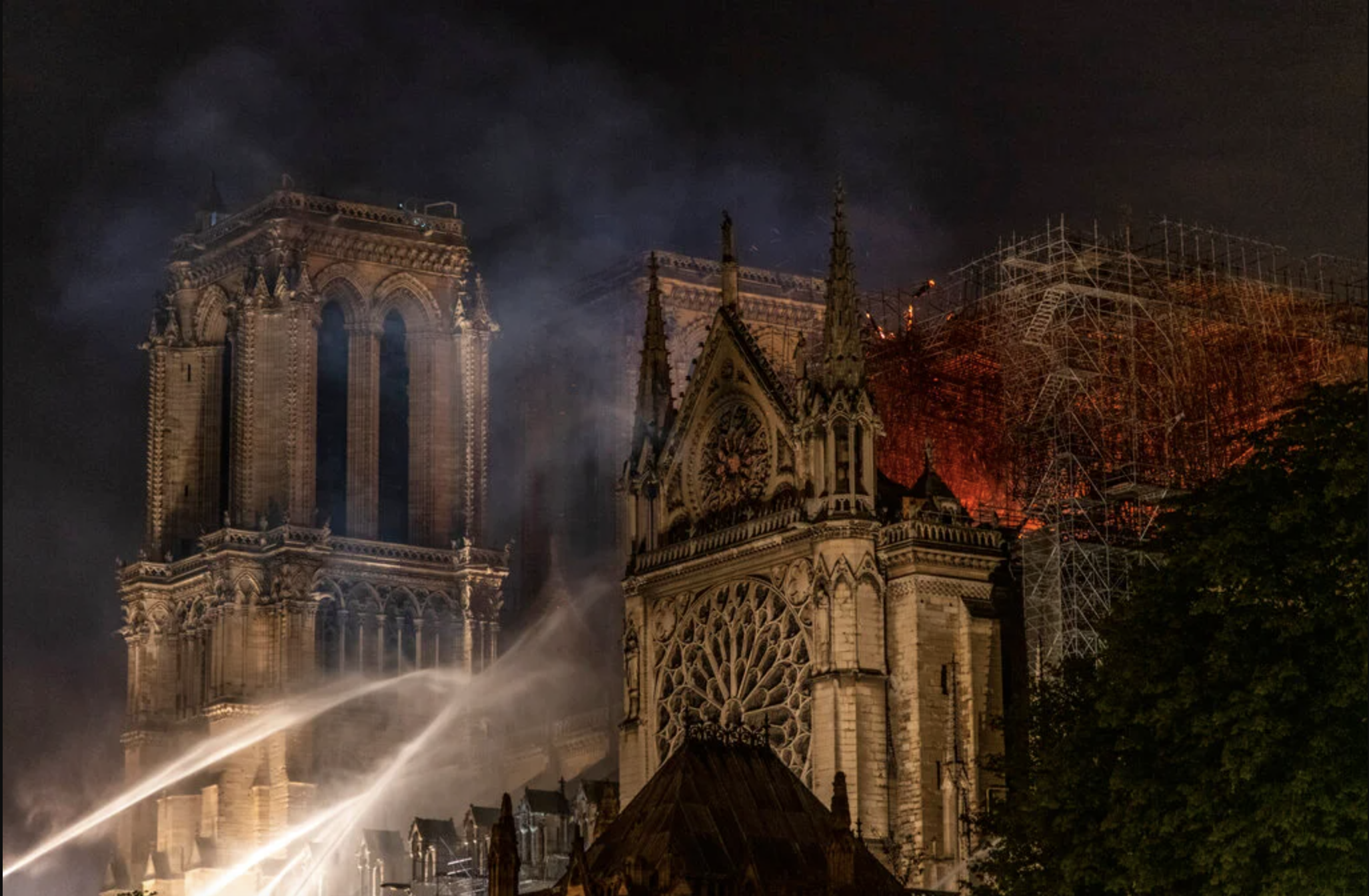 Notre Dame Cathedral in Paris, France, 2019.