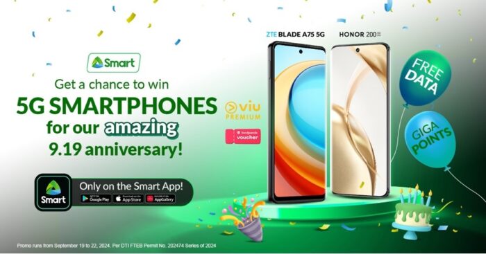 Win 5G Smartphones and More! Smart App’s 9.19 Amazing Anniversary Promo