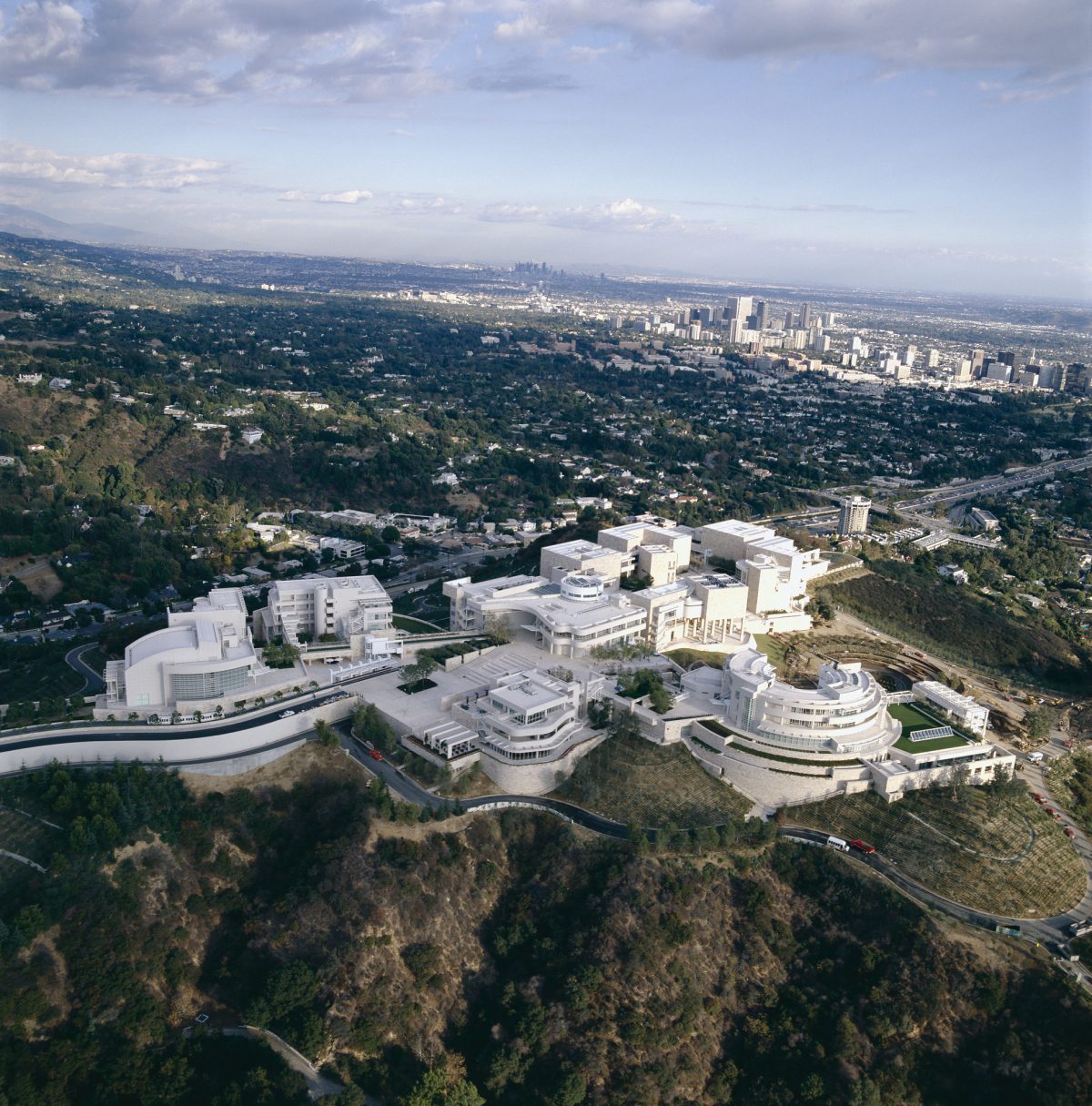 Ariel view of museum complex.