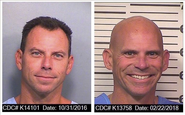 An Oct. 31, 2016 photo of Erik Menendez and a Feb. 22, 2018 photo of Lyle Menendez, both provided by the California Department of Corrections.