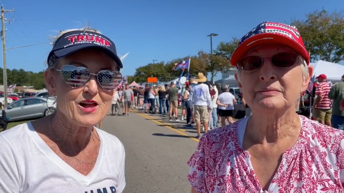 Two women at Trump rally