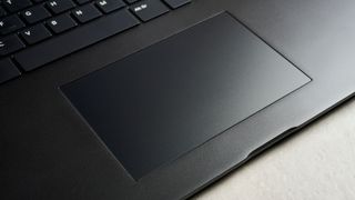 Close-up of LG Gram 17 trackpad